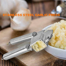 2 in 1 Kitchen Stainless Steel Garlic Press Crusher Ginger Squeezer Masher