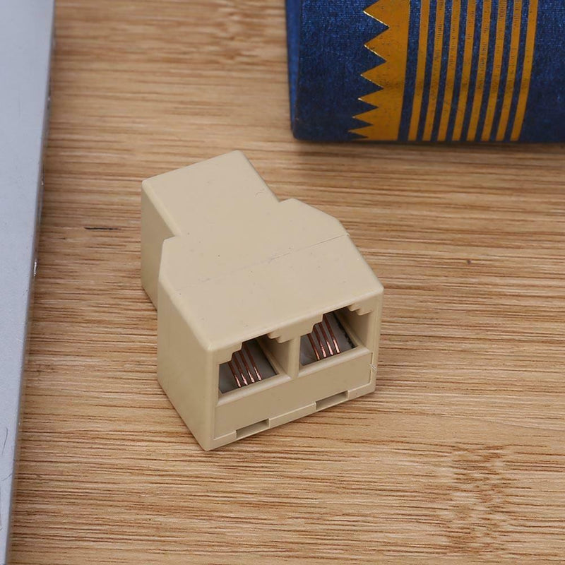 1 to 2 RJ11 Female Telephone Wire Splitter Converter Adapter Wire Connector