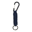 Outdoor Camping Hiking Molle 7 Strand Paracord Keychain Carabiner Navy Blue