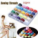25* Sewing Machine Bobbins Thread Spools Case With Threads for Sewing Machine AU