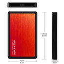 2.5 inch Hard Disk Mobile Case USB 3.0 to SATA HDD SSD Enclosure (Red) A
