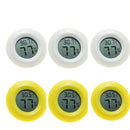 6Pieces Round Digital Thermometer Humidity Hygrometer Reptile Amphibians