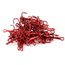 50 x Treble Triple Jig Fish Hooks Red Bait Holder Outdoor Fishing Tackle Set