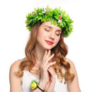 Headdress Garland Seaside Resort Holiday Fresh Grass Plastic Handmade Fabri