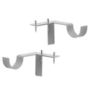 10pcs Metal Curtain Rod Brackets Pole Holders Single No Drilling for Drapery