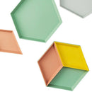4Pcs Innovative Color Geometric Storage Tray Removable Fruit Plastic Combin N1Q4