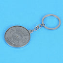 Calendar Key Chains Ring Metal Round Car Bag Pendant Keyring Holder Jewelry