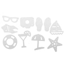 10pcs Summer Beach Holiday Series Cutting Die Stencil Scrapbooking Template