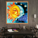 5D DIY Full Drill Diamond Painting Sun and Moon Cross Stitch Mosaic Kit
