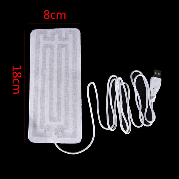 1pair 5V winter warm gloves usb  heated pads hand warmer 8*18cm pads Kw