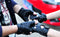 Lady PU Leather Mittens Fingerless Fad Punk Motorcycle Gloves Black B Cy