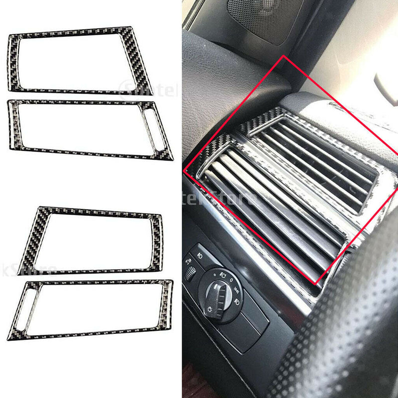 4PCS CARBON FIBER INNER SIDE AIR VENT COVER For BMW e70 e71 X5 X6 2008-2013
