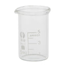 5 Pcs Lab Low Form Graduated Beaker Set - Borosilicate Glass - 5ml 10ml 20ml