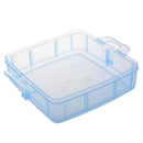 Blue Plastic Empty 3 layer Storage Case Box Nail Art Craft Makeup