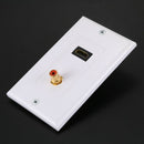1X(Hdmi 1.4 Audio Socket Panel Female To Female Hdmi Hifi Sound Plug Outlet