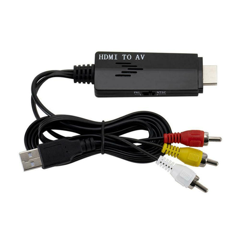 1080P HDMI to RCA Convert Cable Male to 3RCA AV Composite Male Adapter Cord