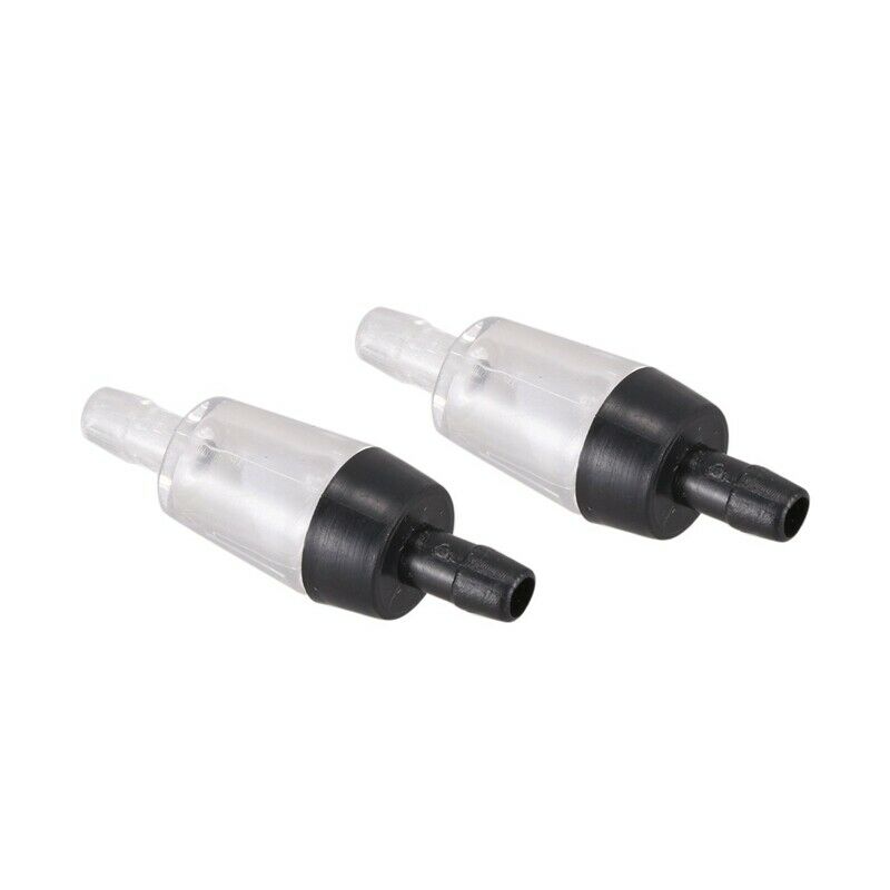 5-Piece Plastic One Way Aquarium Fish Tank Air Check Valves, Clear/Black F6R2
