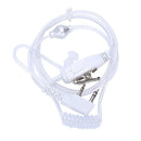 White Headset Earphone Universal 2 Pin Mic Ptt Covert Acoustic Tube In-Ear