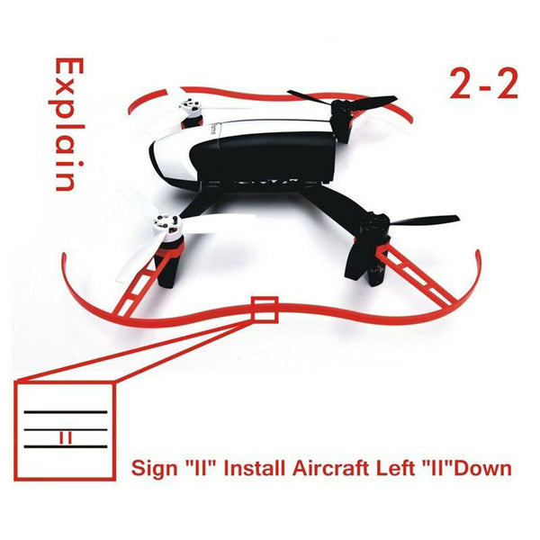 2 pcs Parrot Bebop 2.0 Propeller Props Guard Crash Protector Cover Red