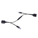 Power Over Ethernet PoE Adapter Injector + Splitter Kit PoE Cable Black