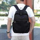 Casual Solid Color Backpack Simple Oxford Bag College Wind Backpack Outdoor