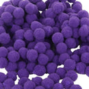 500Pcs Vibrant Colours Fluffy Small Craft Pompoms 18mm Purple