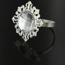 12PCS Diamond Napkin Ring Serviette Holder Wedding Dinner Decor Banquet S3F1
