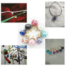 20x Chic Accessories Glass Ball Charms Beaded Pendant DIY Jewelry Craft Gift