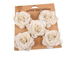 2pcs Rustic Burlap Lace Flower Heads DIY Craft Wedding Party Decoration