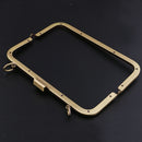 21cm Meta Frame Purse Frame Kiss Clasp Lock Squared Bag Clutch Frame Bronze