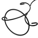 Iron Hanging Plant Stand Holder 2 Hooks for Landscaping Garden Decor Black