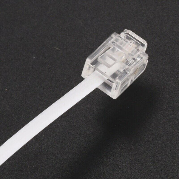 White 6P2C RJ11 Long 6m (20 ft) Phone Extension Cord RJ11 White RJ11 6P2C m N9E5