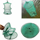 2 Layer Crab Fish Shrimp Minnow Fishing Bait Trap Cast T9C7 Net Folda Cage