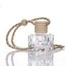 1Pc Car 10ml square hanging empty glass perfume bottles pendant car ornam3cR