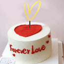 1pc Heart Pattern Happy Birthday Acrylic Cake Topper Wedding Cupcake Topper FT