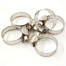 100x Drive Hose Clamps Ring Clips 1/2"-3/4" Stainless Steel Fuel Line Accessory