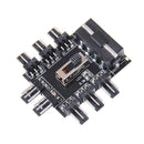 New PC IDE Molex 1 To 8 Way Splitter 3-Pin Cooling Fan Hub Power Socket AdaptLJ