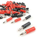 30x Red+Black 4mm Audio Speaker Cable Wire Screw Type Banana Jack Plug Connector