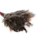 Anti-static Ostrich Feather Fur Dust Duster Wooden Handle Cleaning Brush Tool