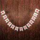 1Pc Linen Party Banner Back To School Hanging Bunting Pull Flag Garland for