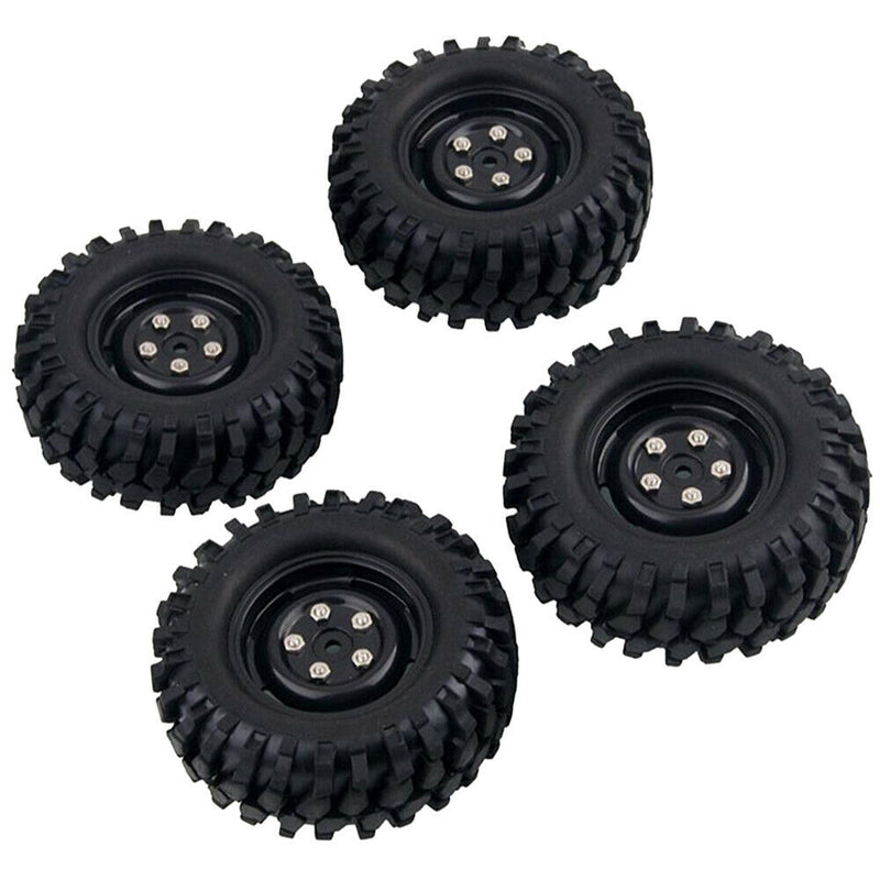4x RC 1:10 Off-road Car Rubber Tyre&Plastic Wheel Rims for RC4WD D90 D110