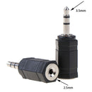 2Pcs 3.5mm male to 2.5mm female stereo audio mic plug adapter mini jack cablT`US