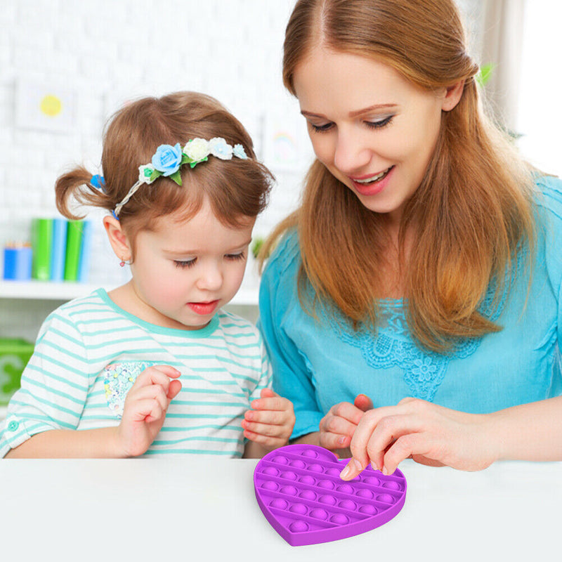 Push Bubble Fidget Sensory Toys Antistress Vent Squeeze Toys (Purple)