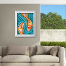 5D DIY Full Drill Diamond Painting Abstract Fish Cross Stitch Embroidery