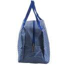 Stripe Lunch Box Carry Bag for Travel Picnic Navy blue
