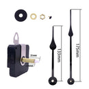 DIY Quartz Clock Mechanism Movement with Large Black Hands Parts Wall Clock DIY