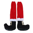 Christmas Chair Leg Table Santa Claus Leg Chair Foot Cover Party Christmas