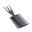 Black Double-sided Teeth Comb Fishbone Hair Comb for Salon Hairdressing Kit A