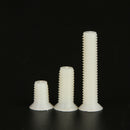 45pcs M6 x (8-40mm) White Nylon Plastic Phillips Flat Head Machine Screws Kit