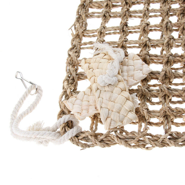 Bird Parrot Parakeet Budgie Cockatiel Cage Grass Hammock Swing Hanging Bite Chew